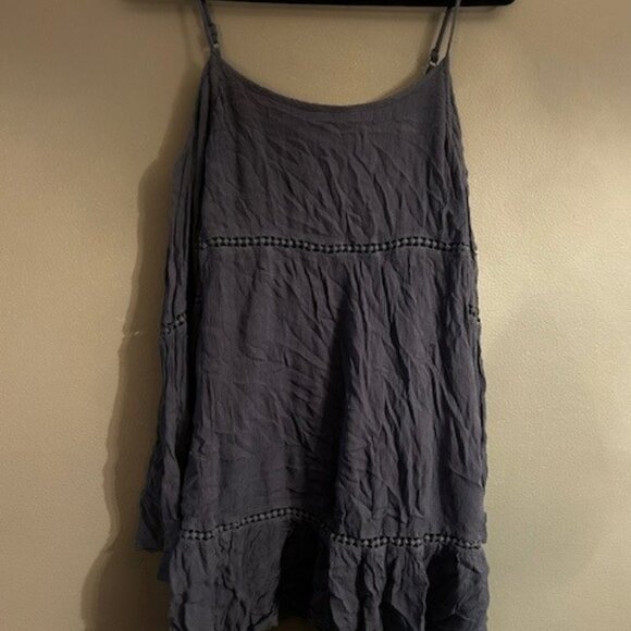 Patrons of Peace Blue Cold Shoulder Dress - Picture 3 of 4